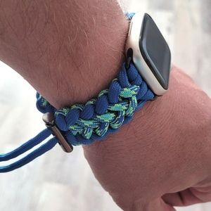 Royal Blue and Aqua Paracord Watch Band for Apple Watch 38/40mm